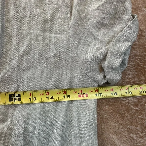 Tahari 100% Linen Preppy Tennis Minimalist Edwardian Button Front 90s Mini Dress - Picture 7 of 9